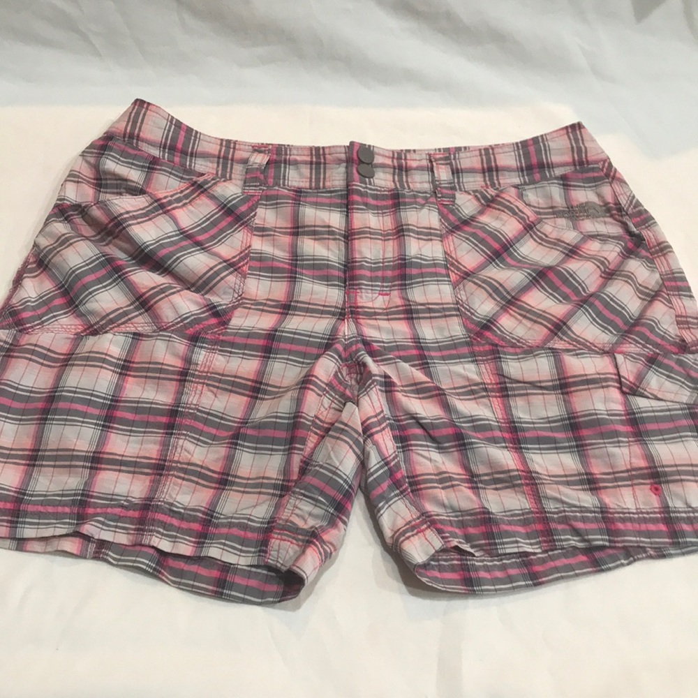 The North Face plaid shorts size 8